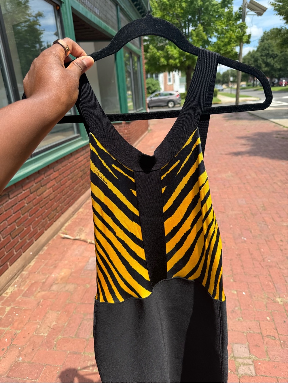 Roberto Cavalli Tiger Print Bandage Dress
